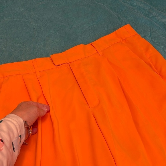 Silky a new day High-rise EXTRA Wide-leg Trousers ORANGE Women’s Sz 17 flowing - Picture 3 of 16